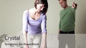  Presentation with problem statement problems and solutions - Slide set having problems man going away background and a light gray colored foreground