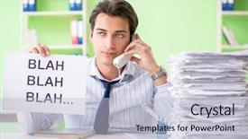  Presentation with workload - Slide deck enhanced with problems with paperwork and workload background and a lemonade colored foreground