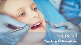  Presentation with farewell girl - Presentation theme enhanced with procedure - little girl sitting background and a teal colored foreground