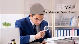  Presentation with court - Audience pleasing presentation theme consisting of proceeding - young handsome judge working backdrop and a soft green colored foreground