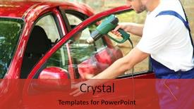  Presentation with insulation worker harassment workplace - Cool new slides with process adherence - worker applying tinting foil onto backdrop and a  colored foreground