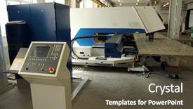  Presentation with sheet metal - Presentation theme consisting of precision cnc sheet metal stamping background and a tawny brown colored foreground