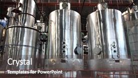  Presentation with machines - Audience pleasing theme consisting of process engineering - machines inside a sugar mill backdrop and a dark gray colored foreground