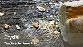  Presentation with jesus bread and wine - Beautiful PPT theme featuring process food whole food - bread crumbs backdrop and a gray colored foreground