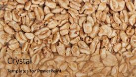  Presentation with wood grain texture - Slide deck with process food whole food - close up texture of aerial background and a coral colored foreground