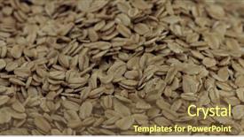  Presentation with healthy - Slide deck with process food whole food - healthy oatmeal close up background and a tawny brown colored foreground