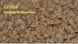  Presentation with healthy food process - Colorful PPT theme enhanced with process food whole food - healthy oatmeal close up backdrop and a tawny brown colored foreground