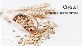  Presentation with muesli - Slide deck consisting of process food whole food - muesli with amaranth background and a white colored foreground