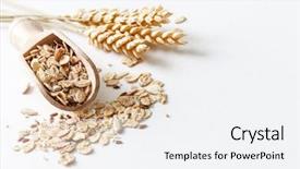  Presentation with muesli - Beautiful presentation theme featuring process food whole food - muesli with amaranth backdrop and a sky blue colored foreground