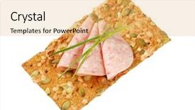 Presentation with cracker - Slide deck consisting of process food whole food - pumpkin seed cracker with thin background and a yellow colored foreground