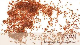  Presentation with rice - Cool new PPT theme with process food whole food - red rice on white background backdrop and a lemonade colored foreground