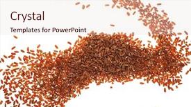  Presentation with barricade tape red and white - Slide set with process food whole food - red rice on white background background and a lemonade colored foreground