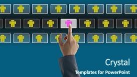  Presentation with business process - Presentation theme enhanced with process for workforce human resource background and a ocean colored foreground