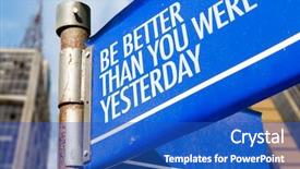  Presentation with process improvement - Colorful slide set enhanced with process improvement - be better than you were backdrop and a teal colored foreground