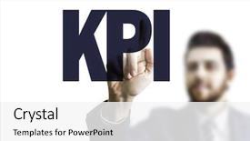  Presentation with business process - PPT theme with process improvement - business man pointing the text background and a white colored foreground