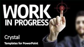  Presentation with black business - Presentation theme enhanced with process improvement - business man pointing to black background and a black colored foreground