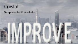  Presentation with process improvement - Presentation theme enhanced with process improvement - fight for improve concept images background and a light gray colored foreground