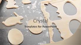  Presentation with baking cookies - Colorful slide set enhanced with process-of-baking-easter-homemade backdrop and a soft green colored foreground