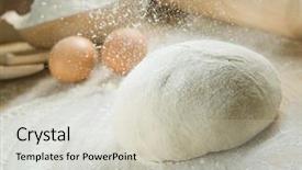  Presentation with process - PPT theme with process of bread cooking background and a light gray colored foreground