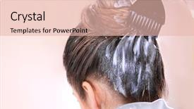  Presentation with beauty salon - Amazing presentation having process of dyeing hair backdrop and a lemonade colored foreground