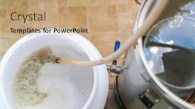  Presentation with craft beer - Slide deck consisting of process-of-home-brewing-beer background and a coral colored foreground