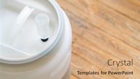  Presentation with craft beer - PPT layouts consisting of process-of-home-brewing-beer background and a coral colored foreground