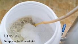  Presentation with craft beer - Theme with process-of-home-brewing-beer background and a lemonade colored foreground