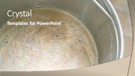  Presentation with craft beer - Slide deck featuring process-of-home-brewing-beer background and a gray colored foreground