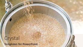  Presentation with craft beer - Presentation theme with process-of-home-brewing-beer background and a coral colored foreground