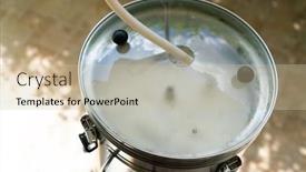  Presentation with craft beer - Presentation design enhanced with process-of-home-brewing-beer background and a soft green colored foreground