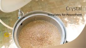  Presentation with craft beer - Presentation theme with process-of-home-brewing-beer background and a coral colored foreground