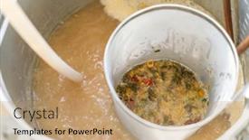  Presentation with craft beer - Cool new presentation theme with process-of-home-brewing-beer backdrop and a coral colored foreground