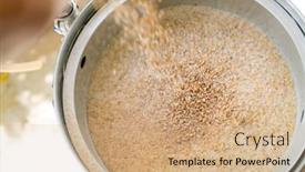  Presentation with craft beer - Colorful presentation theme enhanced with process-of-home-brewing-beer backdrop and a coral colored foreground