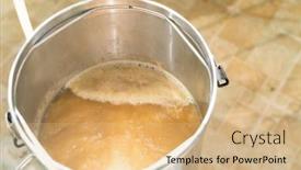  Presentation with craft beer - Audience pleasing slide deck consisting of process-of-home-brewing-beer backdrop and a coral colored foreground