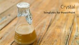  Presentation with craft beer - Presentation with process-of-home-brewing-beer background and a coral colored foreground