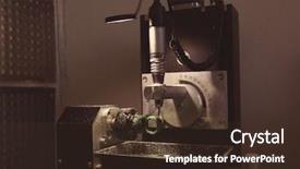  Presentation with milling machine - Colorful slides enhanced with process of jewelry creation milling backdrop and a  colored foreground