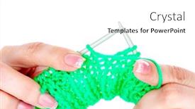  Presentation with knitting - Theme consisting of process of knitting isolated on white background and a white colored foreground