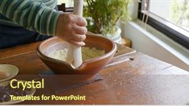  Presentation with process - Theme consisting of process of making traditional chinese background and a tawny brown colored foreground