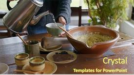  Presentation with chinese traditional - Cool new PPT theme with process of making traditional chinese backdrop and a tawny brown colored foreground