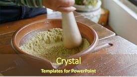  Presentation with chinese traditional - Colorful theme enhanced with process of making traditional chinese backdrop and a tawny brown colored foreground