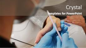  Presentation with nail salon - Slide deck consisting of process-of-nail-treatment background and a violet colored foreground