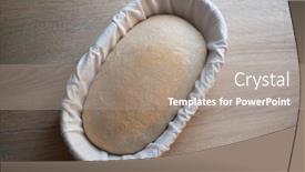  Presentation with fermentation - PPT theme featuring process-of-raising-the-dough background and a gray colored foreground