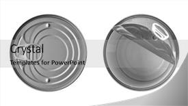  Presentation with closed - Audience pleasing presentation consisting of process rings - closed and open tin cans backdrop and a light gray colored foreground