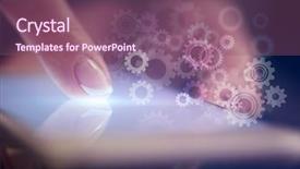  Presentation with process - PPT layouts with process rings - finger setting the phone background and a  colored foreground