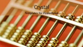  Presentation with red gold - Colorful theme enhanced with process slide - gold abacus on red backdrop and a gold colored foreground