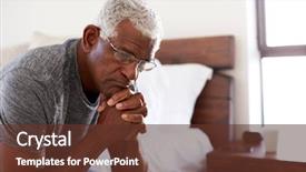  Presentation with unhappy - Amazing PPT theme having process socialization - depressed senior man looking unhappy backdrop and a tawny brown colored foreground