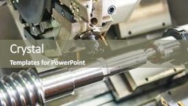  Presentation with steel mill - Audience pleasing slide deck consisting of process steel metal shaft backdrop and a gray colored foreground