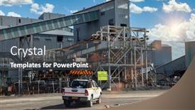  Presentation with processing - PPT theme featuring processing-plant-at-a-diamond background and a dark gray colored foreground