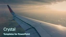  Presentation with image processing - Amazing theme having processing speed - wing of an airplane flying backdrop and a  colored foreground