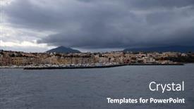  Presentation with storm - Presentation theme with procida-island-in-the-storm background and a dark gray colored foreground